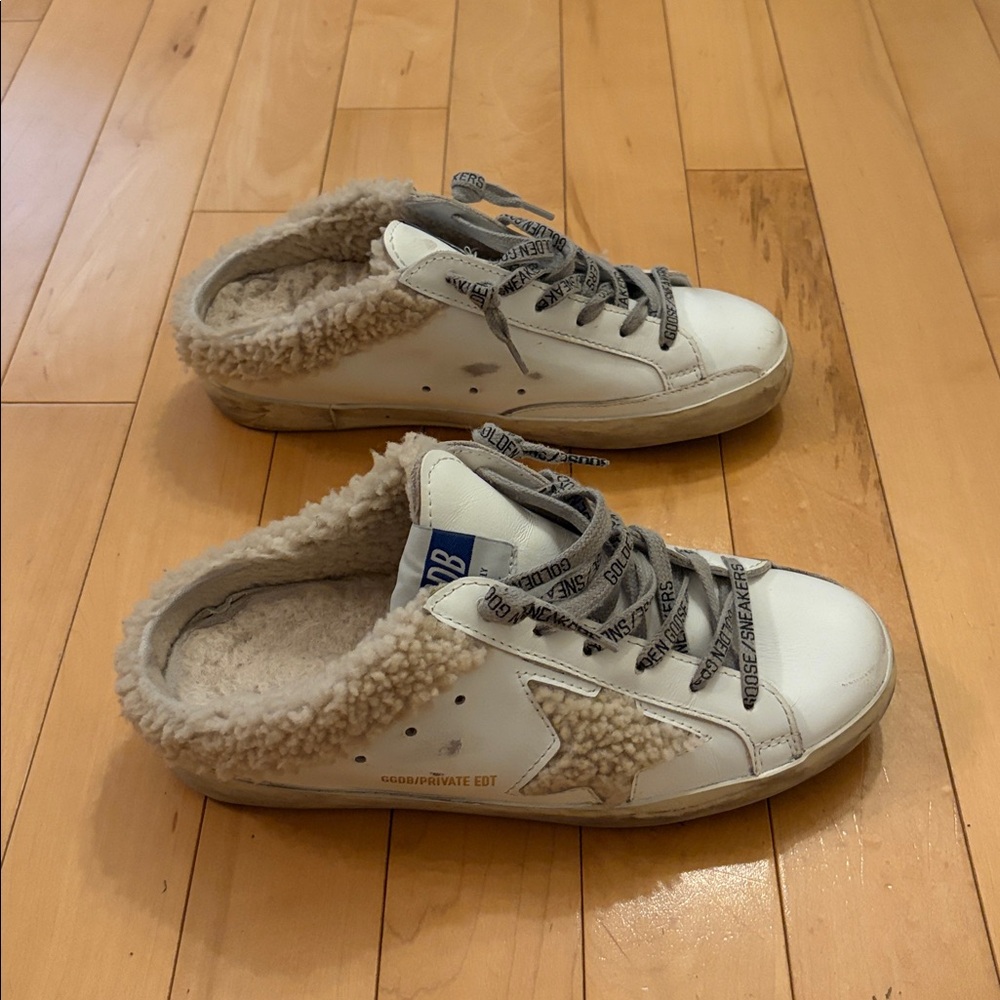 Golden Goose Superstar Sabot Shearling Sneakers / Mules, size 8 / 38 EU - Picture 2 of 16